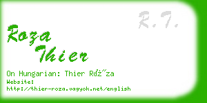 roza thier business card